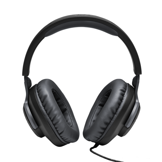 JBL Quantum 100 - Black - Wired over-ear gaming headset with flip-up mic - Front